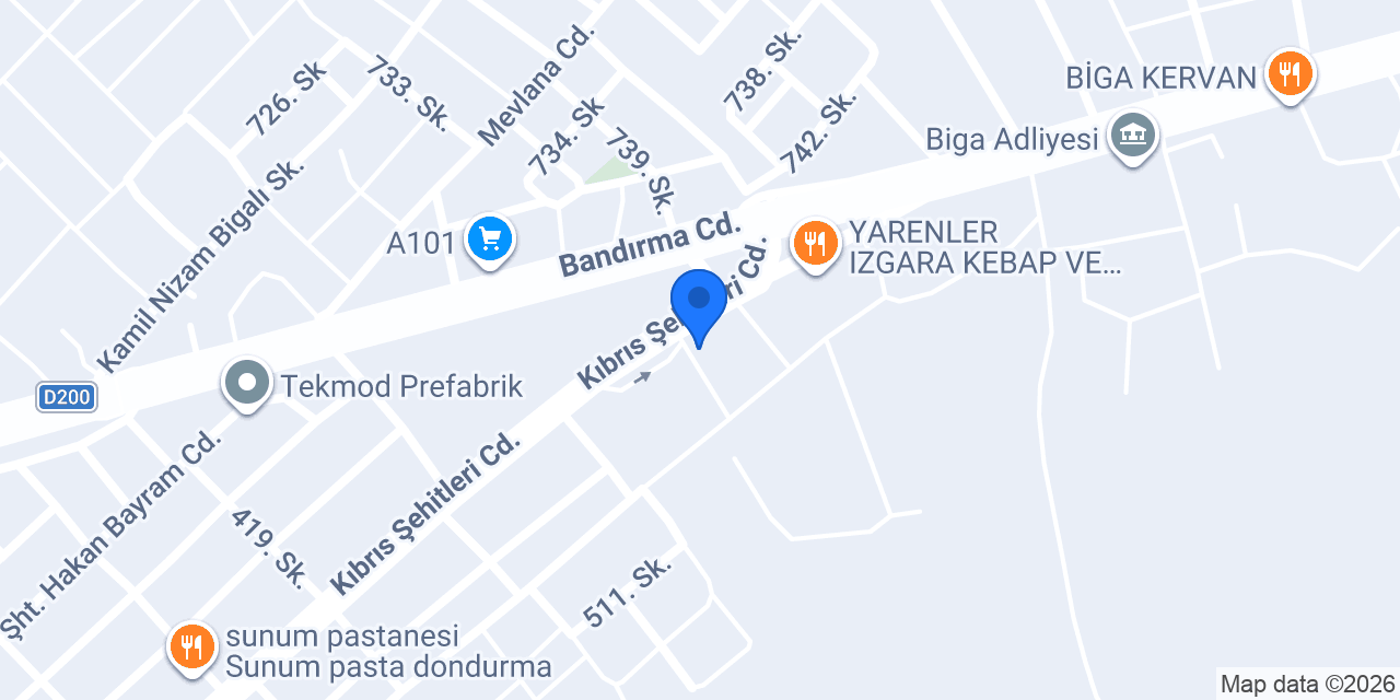 Biga Kafkas Kültür Derneği konumu