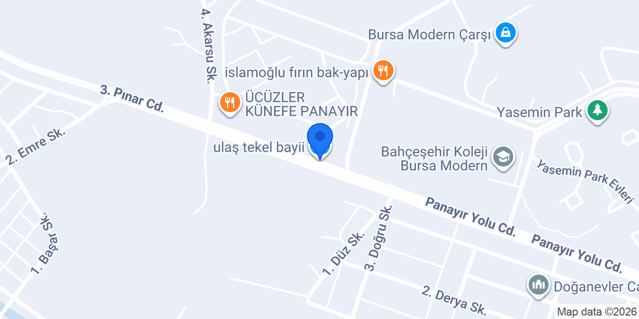 ulaş tekel bayii konumu