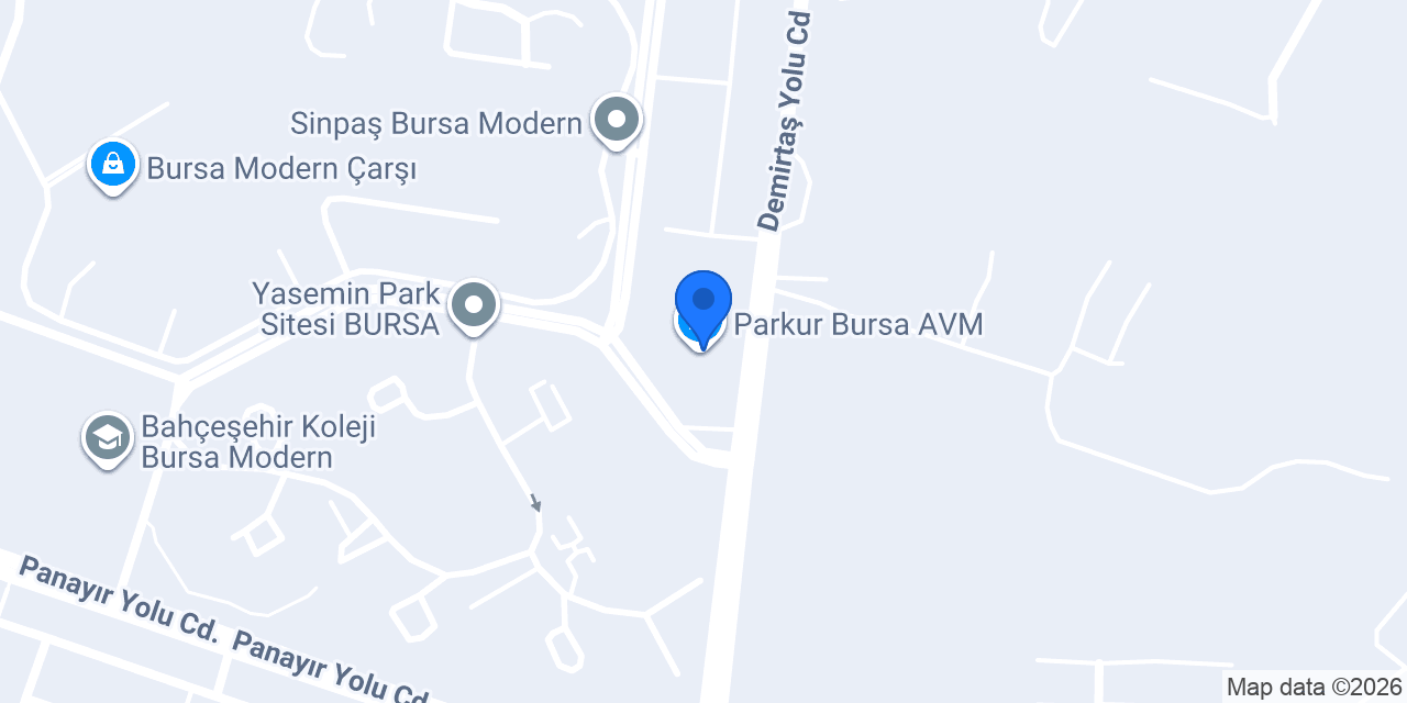 MADO Bursa Parkur Avm konumu