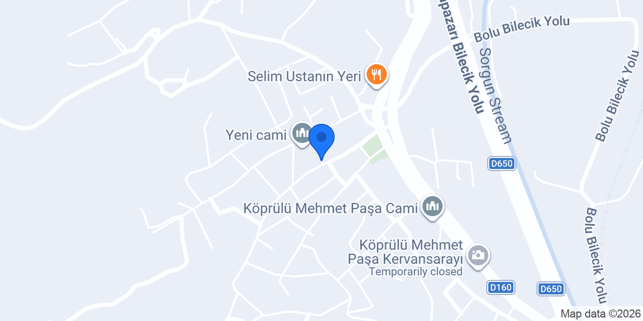 Kervan Dondurma Vezirhan konumu
