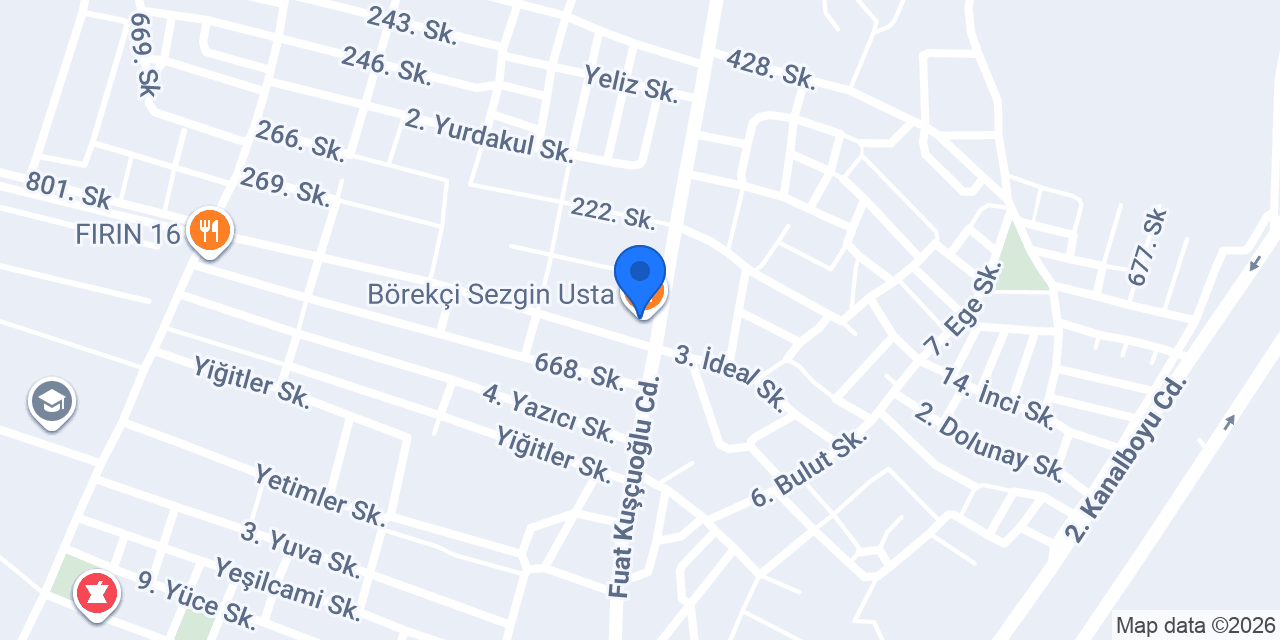 Börekçi Sezgin Usta konumu
