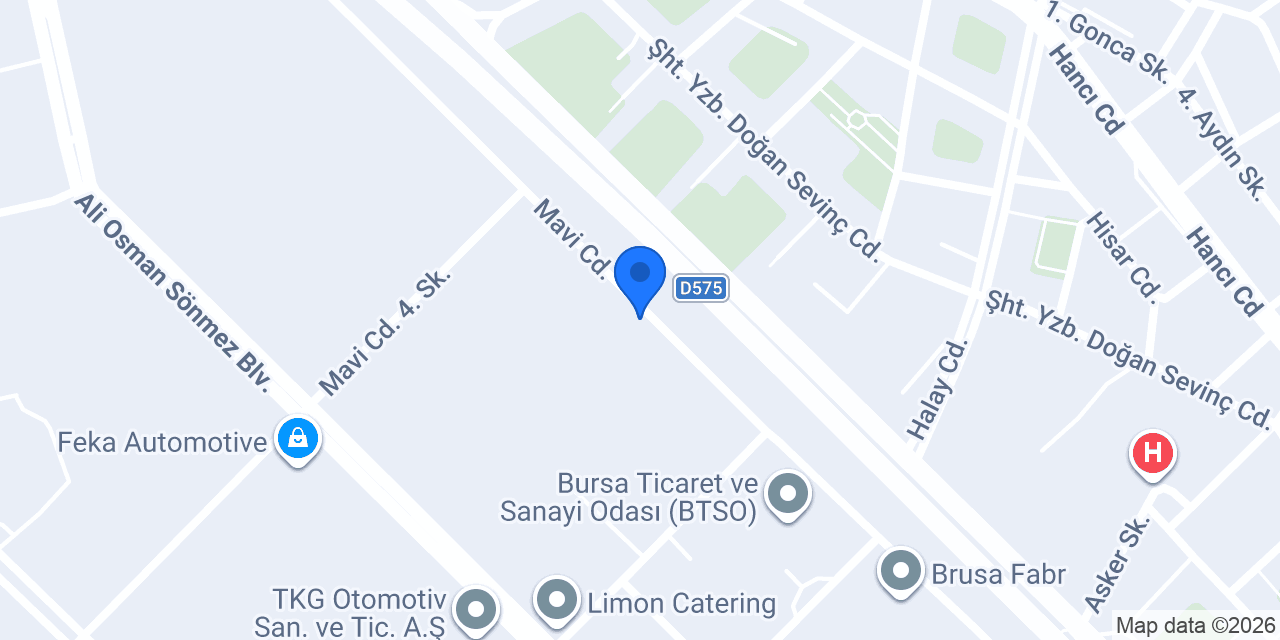 Karsan Kabin ve Yedek Parça konumu