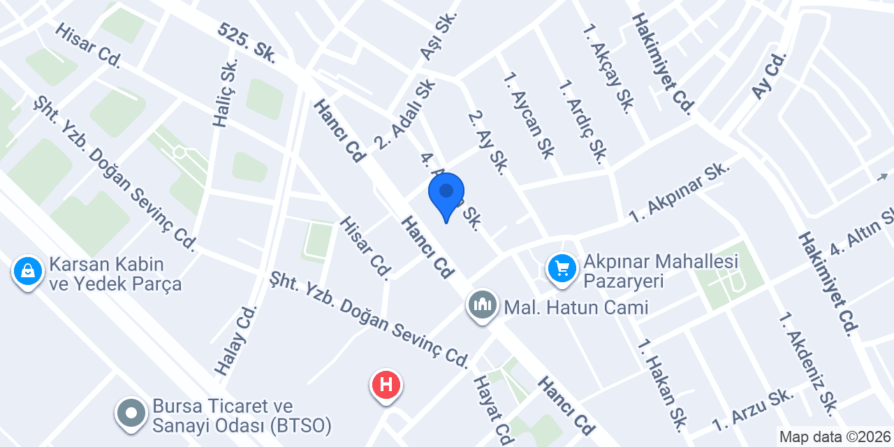 Koza Yapı Tesisat konumu