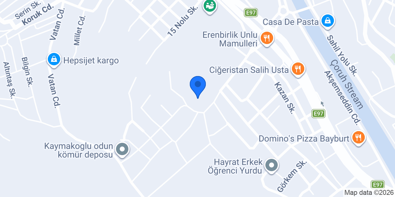 GSB BAYBURT GENÇLİK MERKEZİ konumu