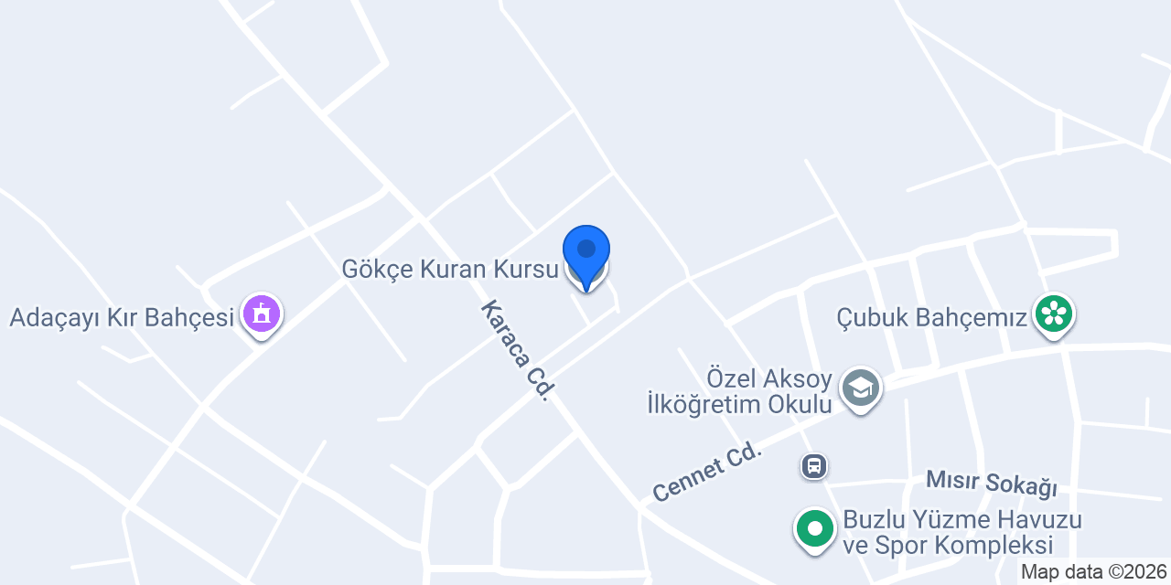 Gökçe Kuran Kursu konumu