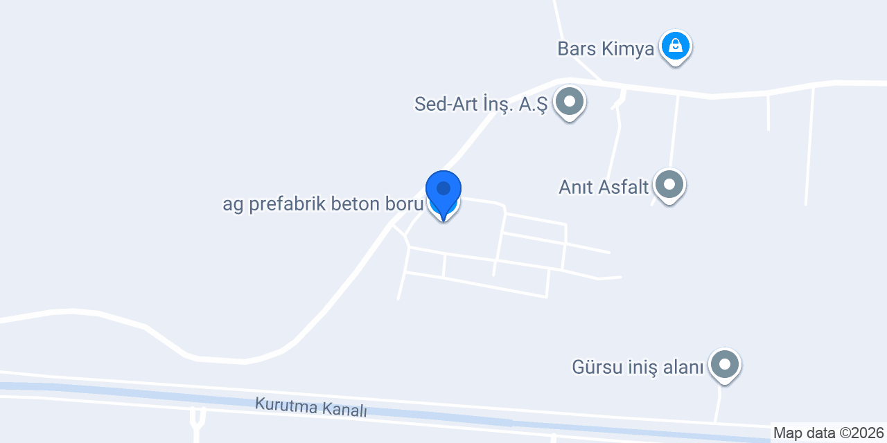 ag prefabrik beton boru konumu