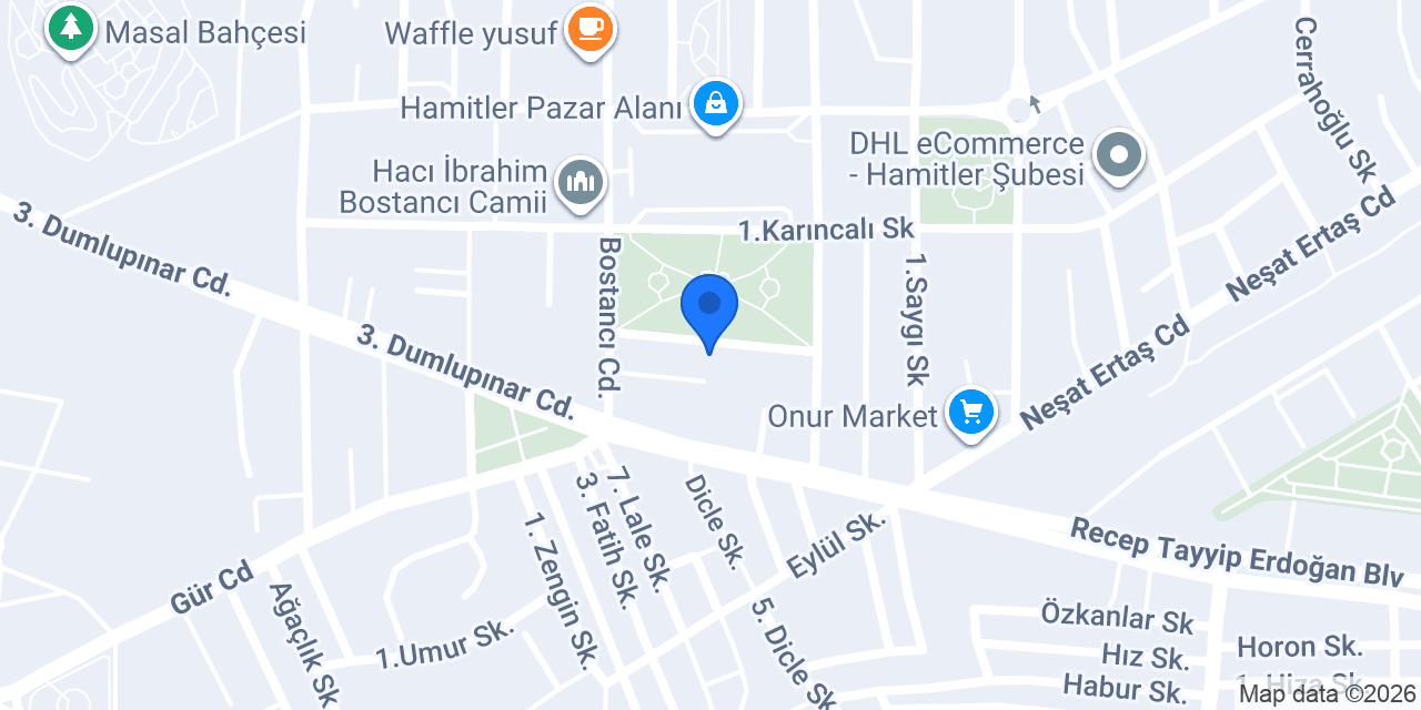 Aras Kargo Hamitler Şubesi konumu