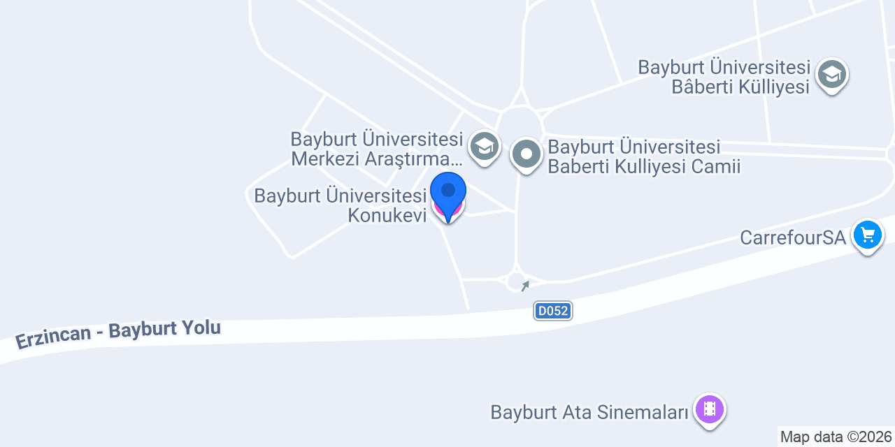 Bayburt Üniversitesi Konukevi konumu