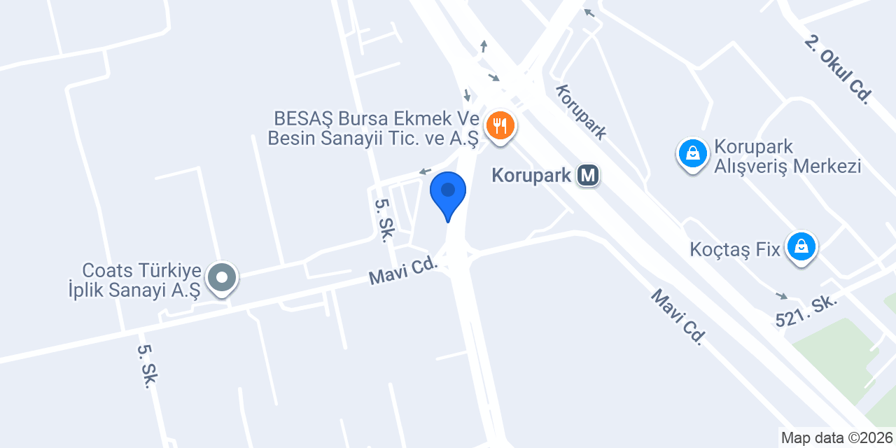 TEB Organize Sanayi Şubesi konumu