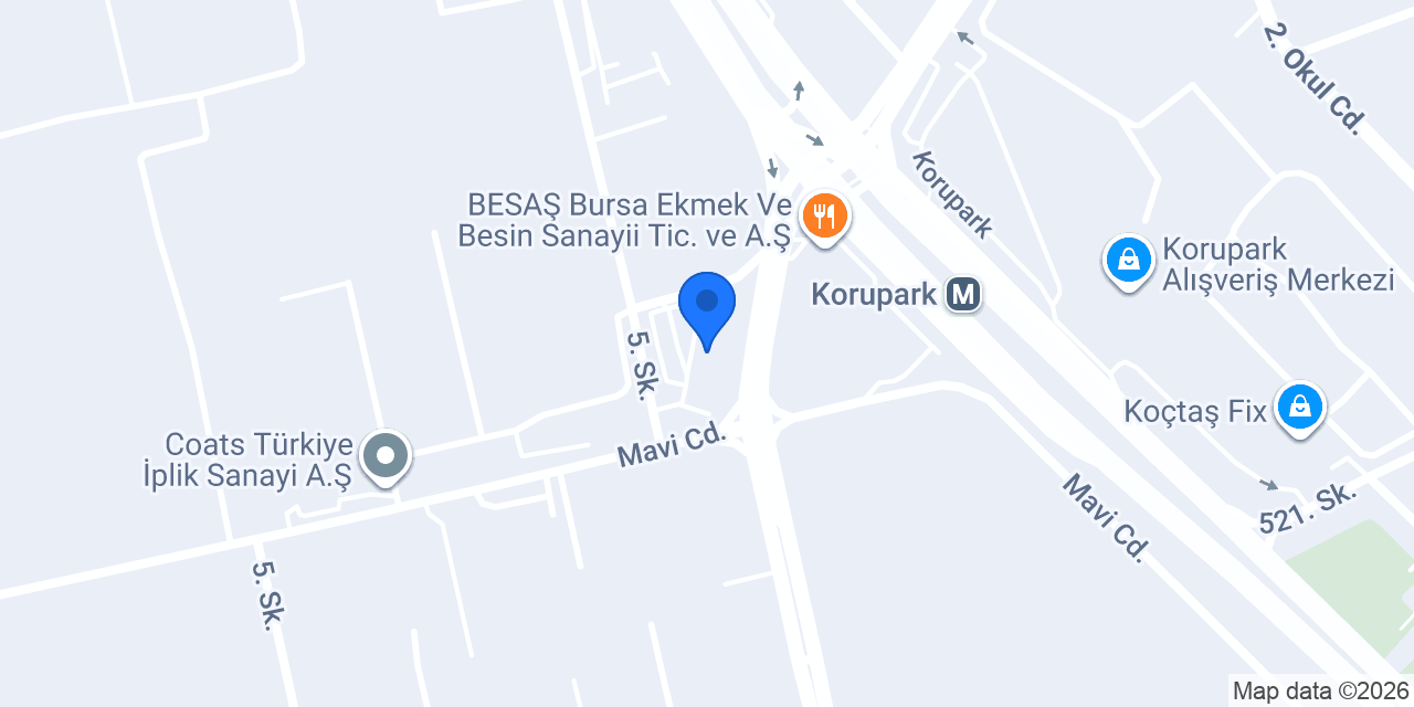 Garanti BBVA Bursa Organize Sanayi Şubesi konumu