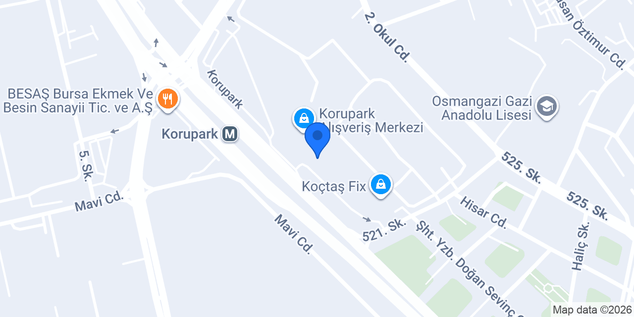 Etstur Korupark konumu
