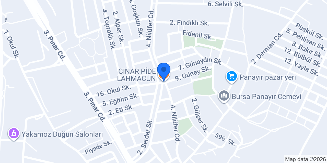 ÇINAR PİDE LAHMACUN konumu