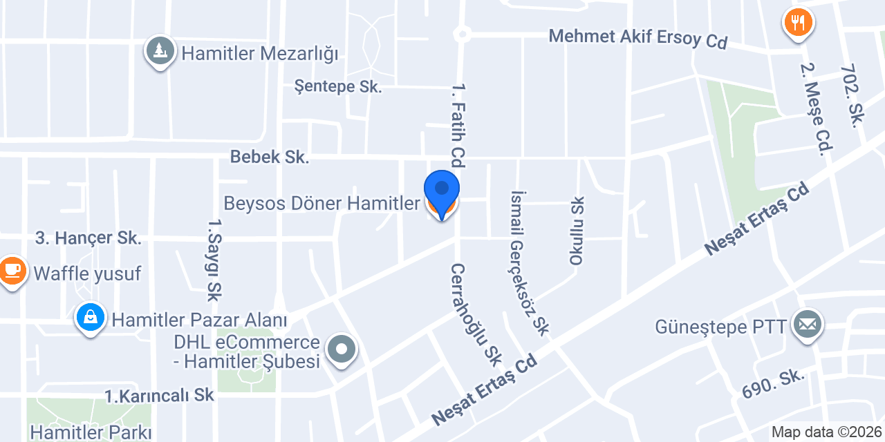 Beysos Döner Hamitler konumu