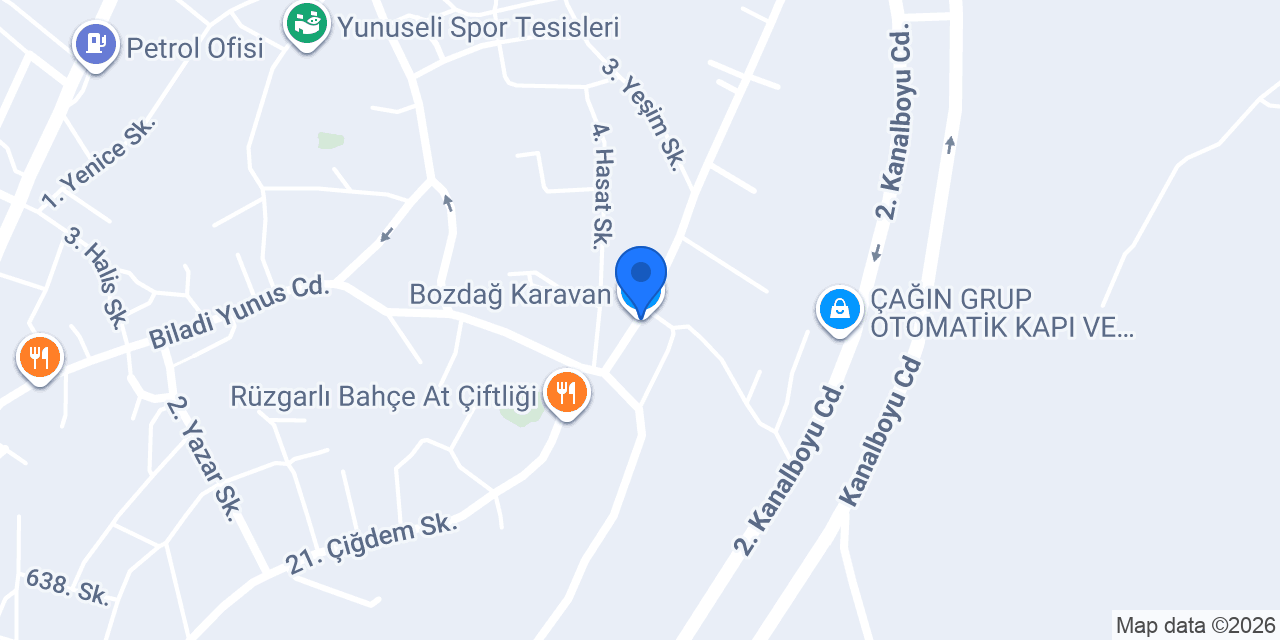 Bozdağ Karavan konumu