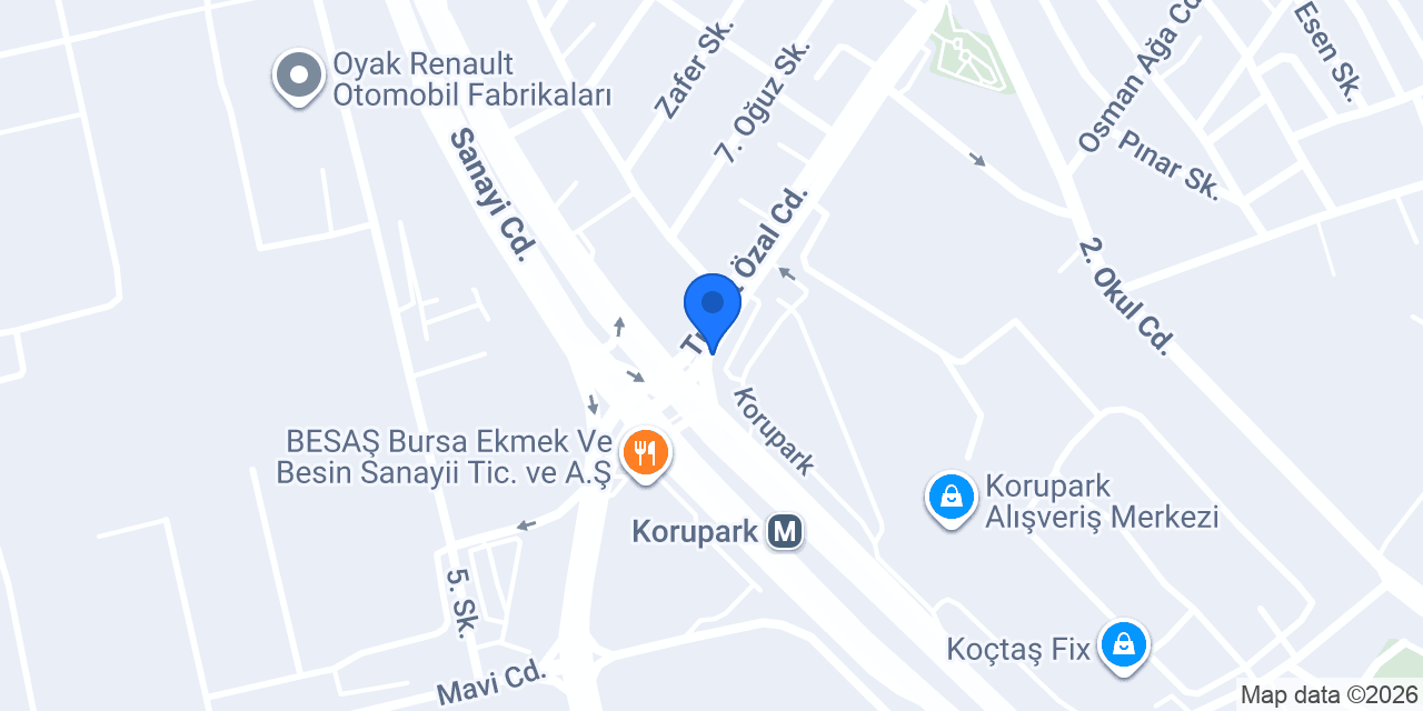 Korupark Taksi konumu