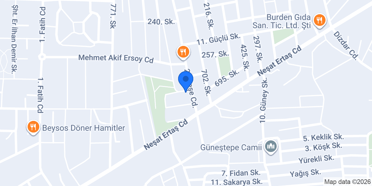 Çınar Mobilya konumu