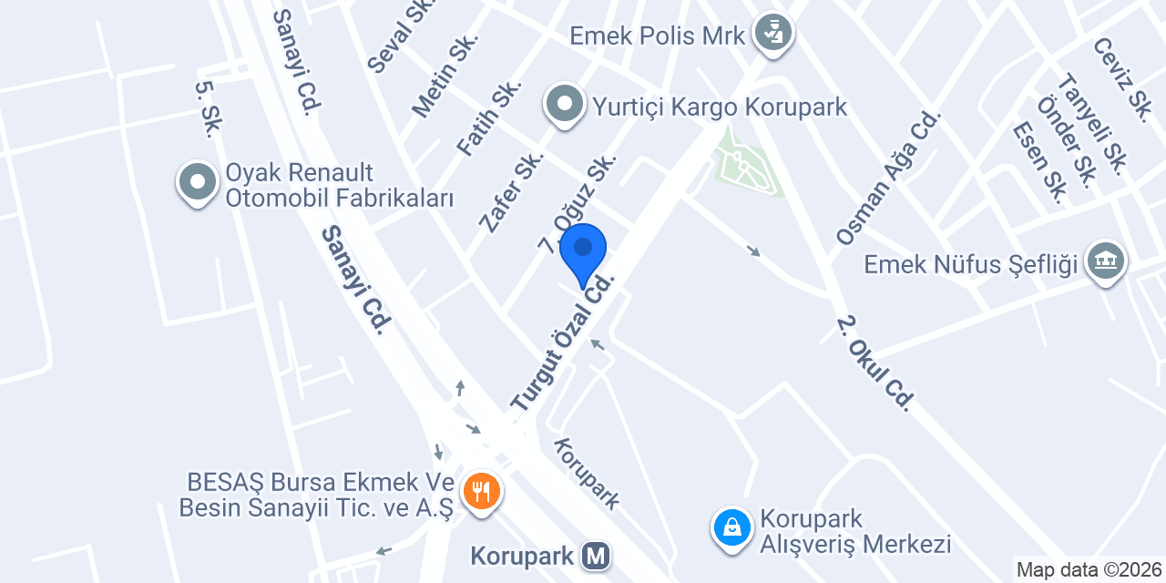 Işıklar Halı Mobilya konumu