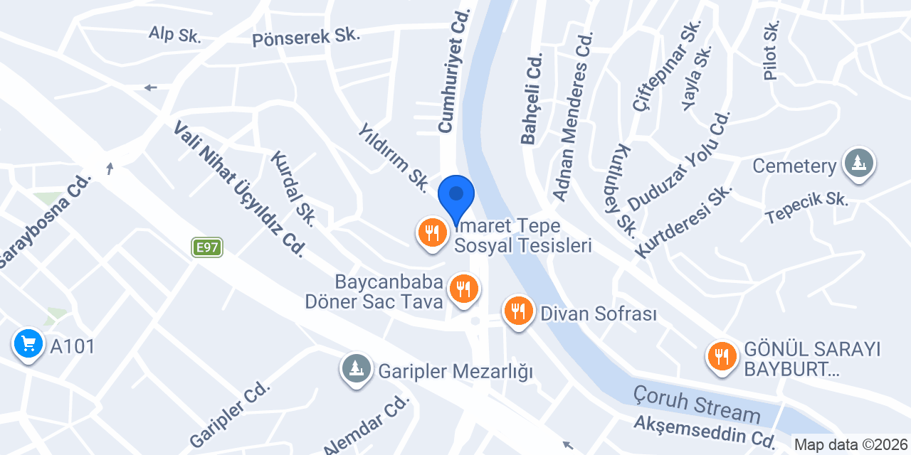 Pasaport Pizza Bayburt konumu