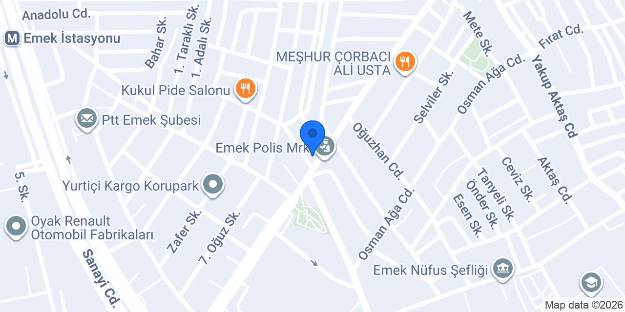 Emek Merkez Pastanesi konumu