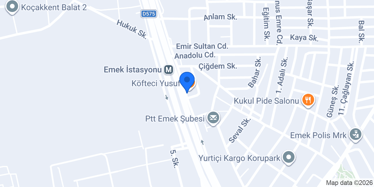 Simit-Çii Emek Şube konumu