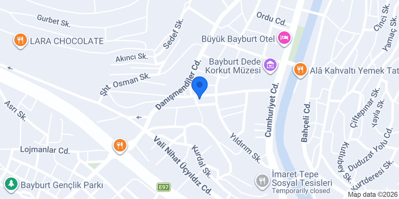 Sürat Kargo Bayburt Şube konumu