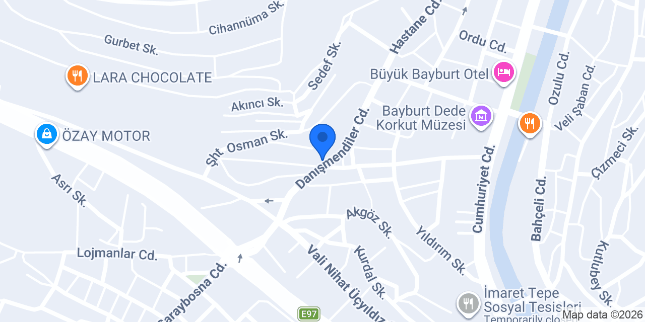 Aras Kargo Bayburt Şubesi konumu