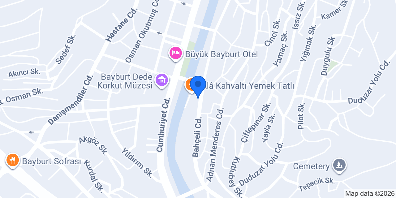 BAYBURT APART Home Suit BAHÇE konumu