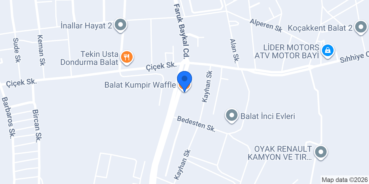 Beysos Döner Balat konumu