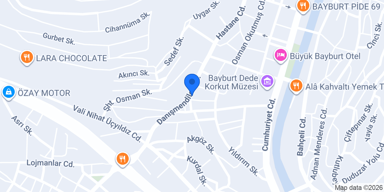 Bayburt Özen Çatı & Oluk konumu