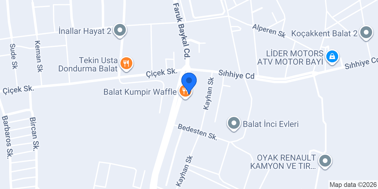 Unpa Pastaneleri Balat Şubesi konumu