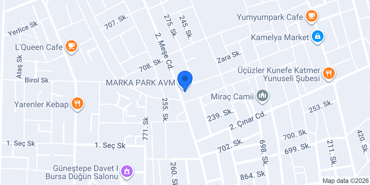 Özel Erdent Diş Kliniği konumu