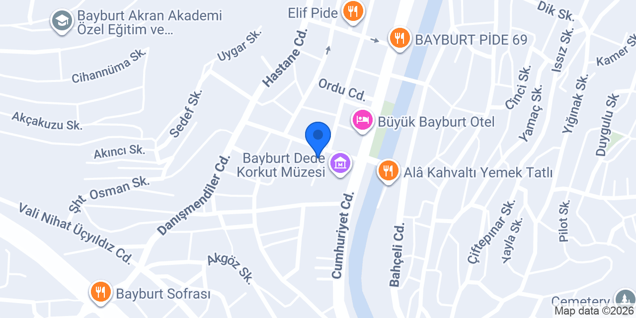 Bayburt Lisesi konumu