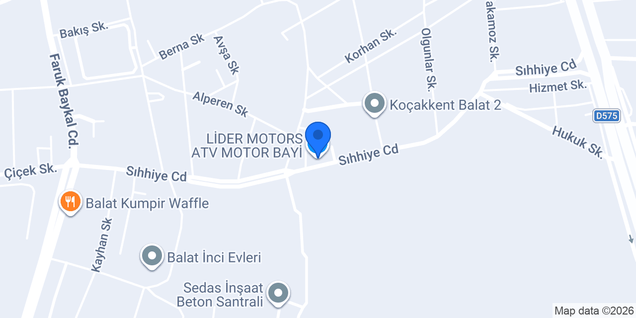 LİDER MOTORS ATV MOTOR BAYİ konumu