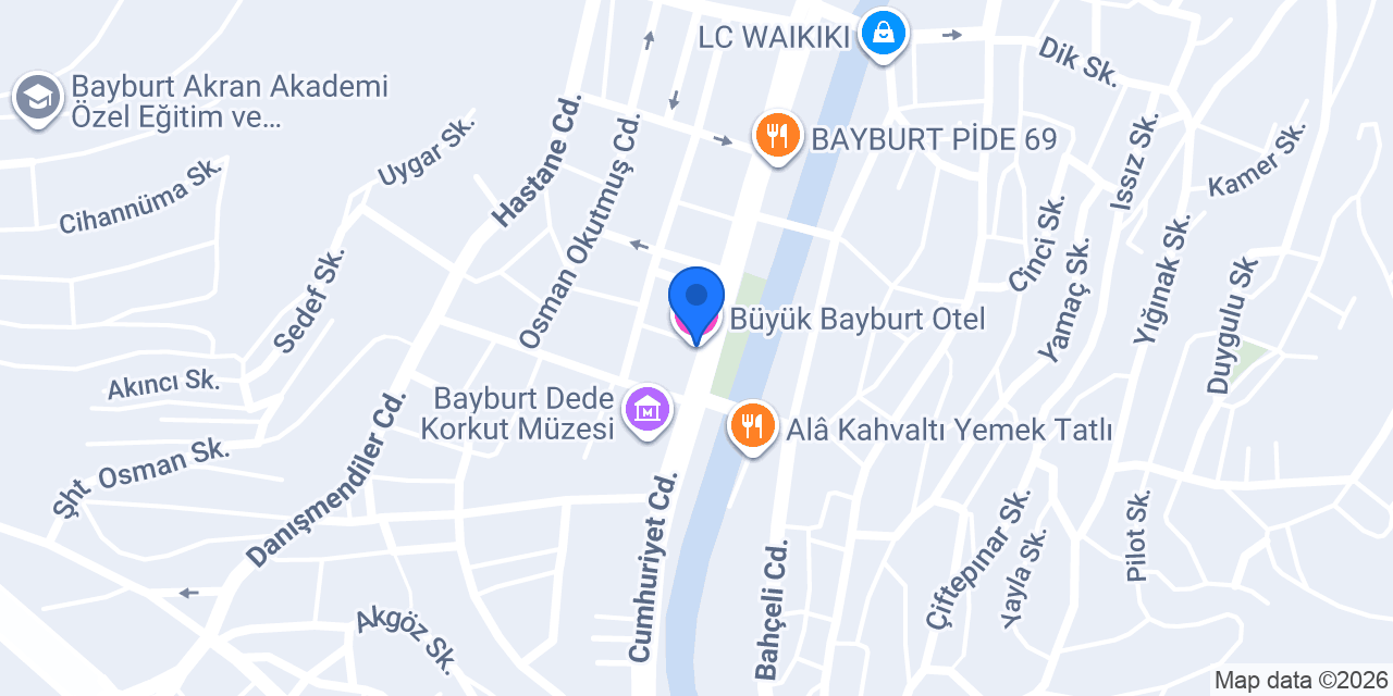 Büyük Bayburt Otel konumu