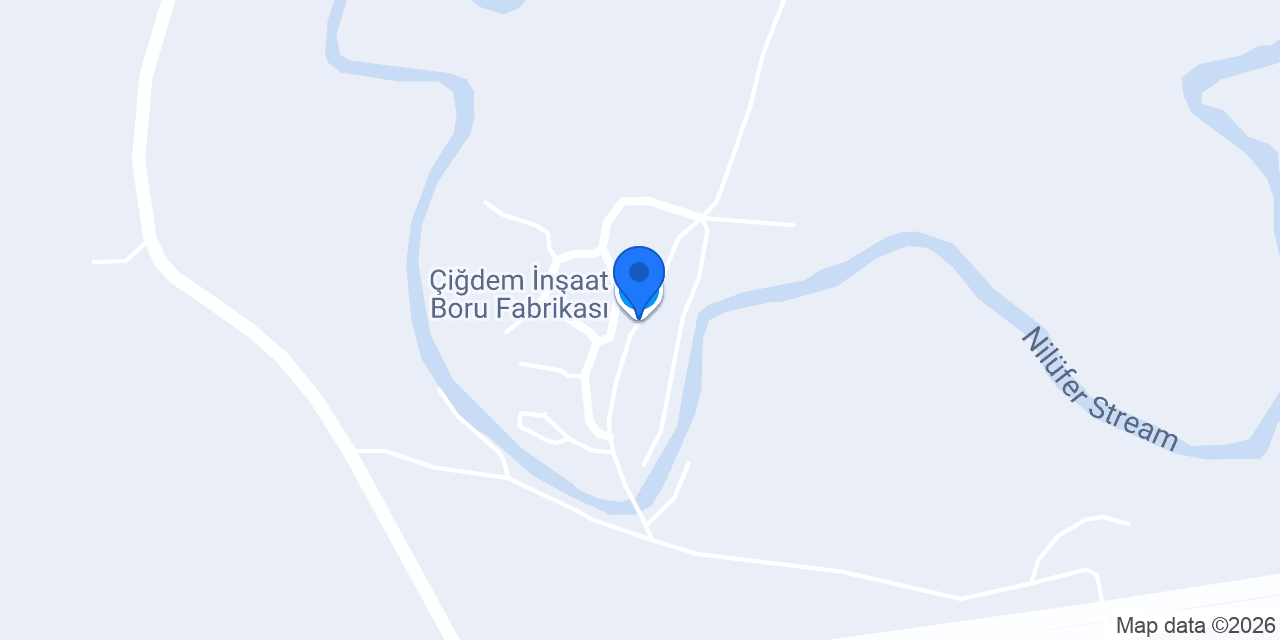 Çiğdem İnşaat Boru Fabrikası konumu