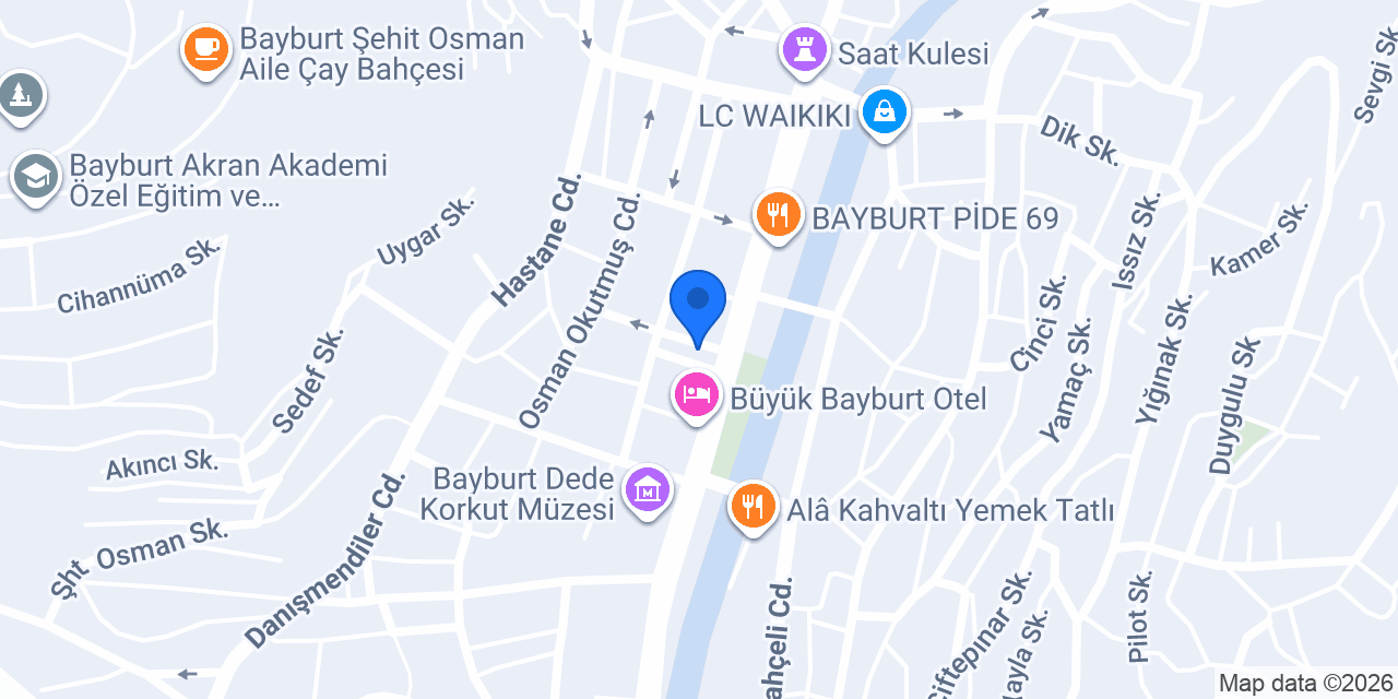 Garanti BBVA Bayburt Şubesi konumu