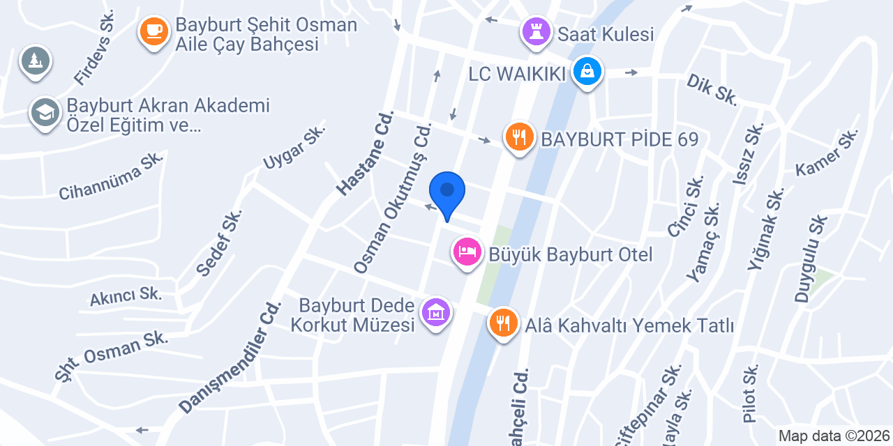 Bayburt Veteriner Kliniği konumu