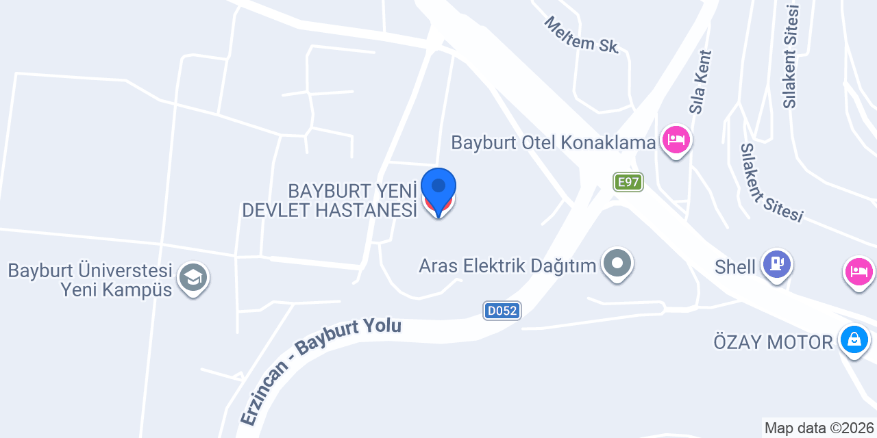BAYBURT YENİ DEVLET HASTANESİ konumu