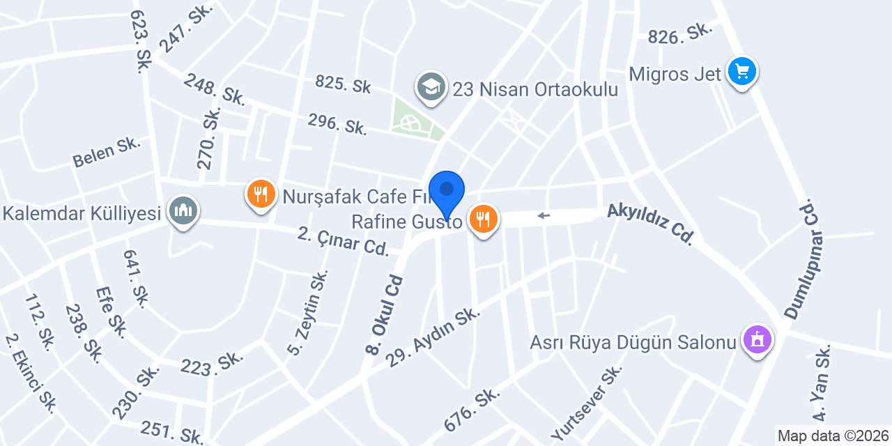 Akyıldız Pide Salonu konumu