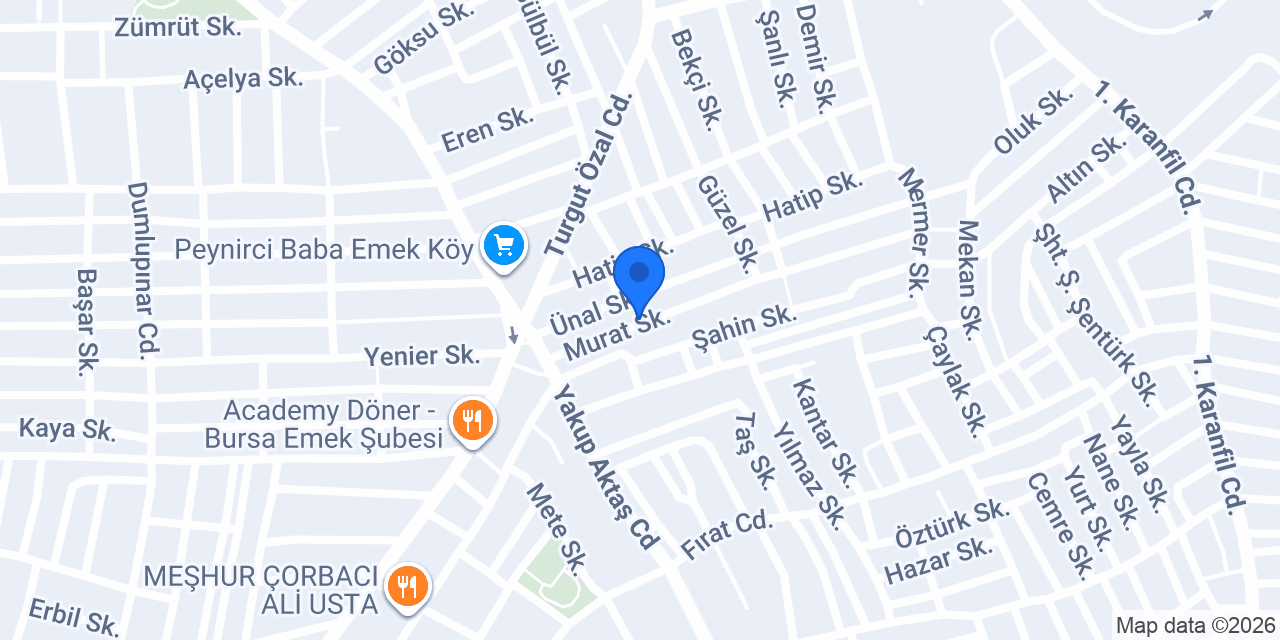 Yenbağlar Öğrenci Yurdu konumu