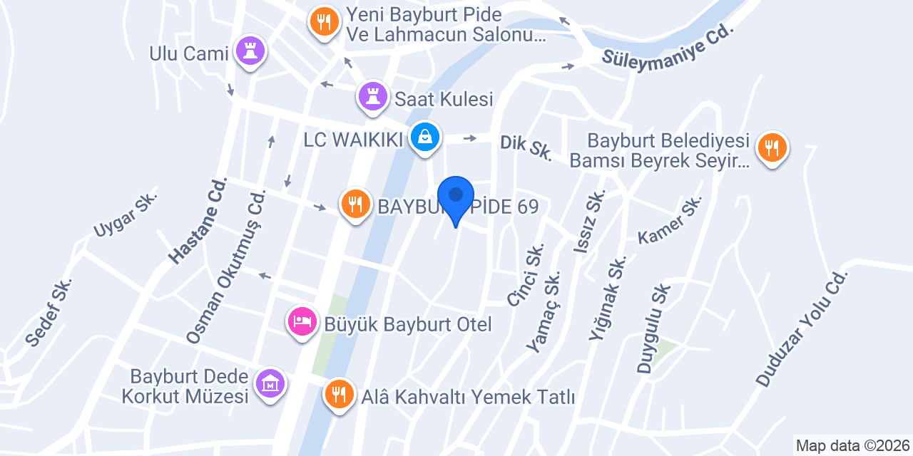 Bayburt Şahin Halı konumu