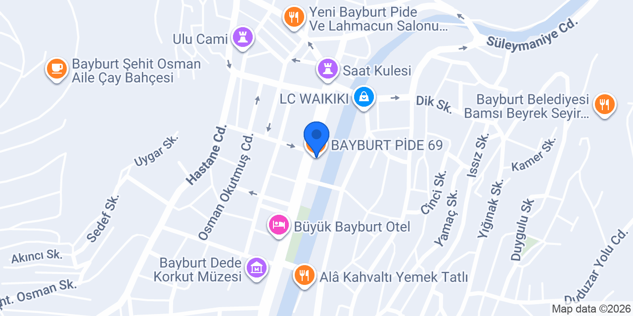 Öz bayburt sürücü kursu konumu