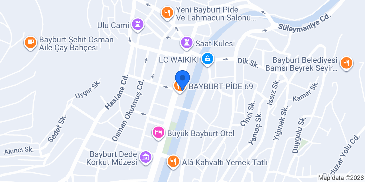 Halkbank Bayburt Şubesi konumu