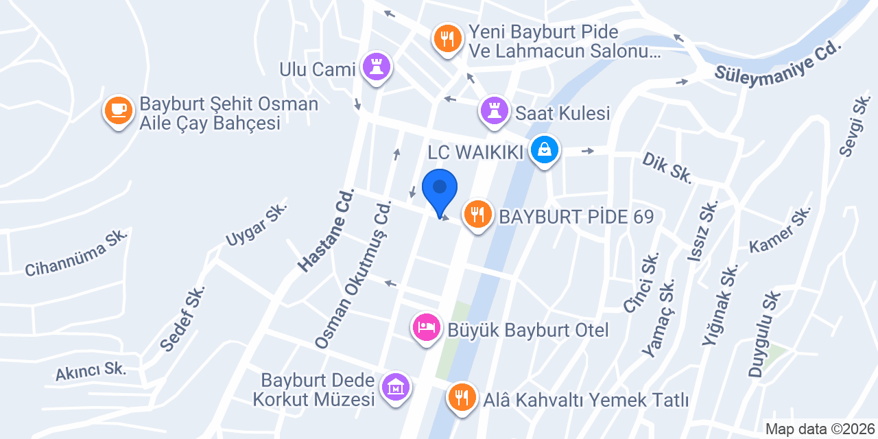 Bayburt Emniyet Taksi konumu