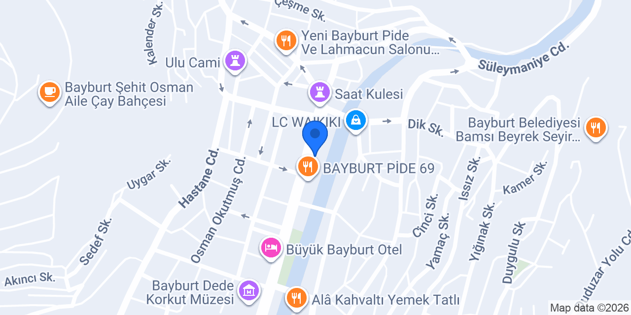 DenizBank Bayburt Şubesi konumu