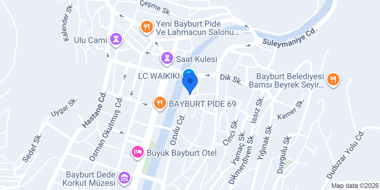 Ziraat Katılım Bayburt Şubesi konumu