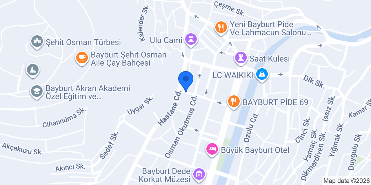 Bayburt Taksi Durağı Şair Celali konumu