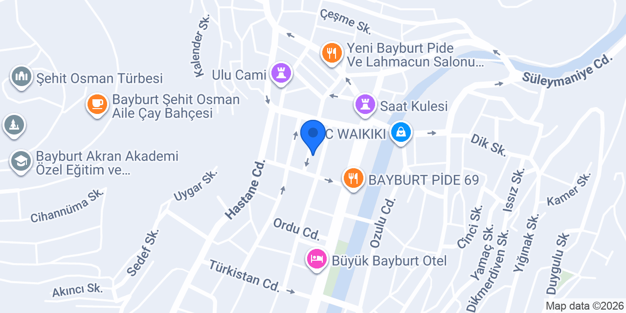 BAYBURT OPTİK konumu