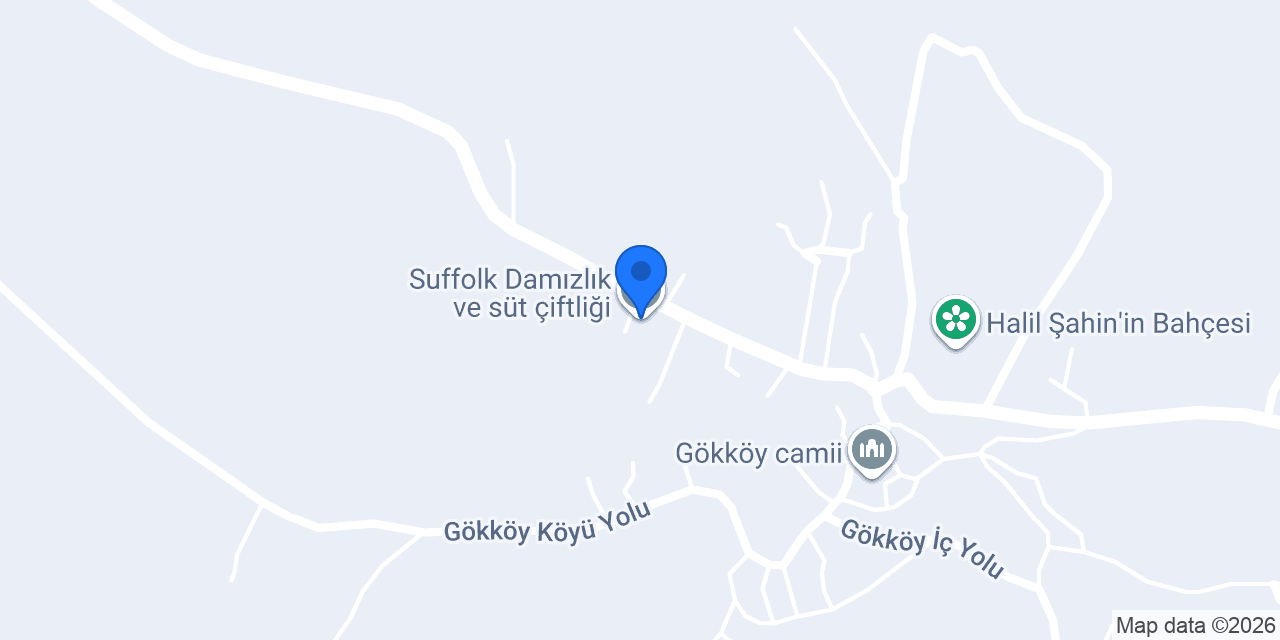 Suffolk Damızlık ve süt çiftliği konumu
