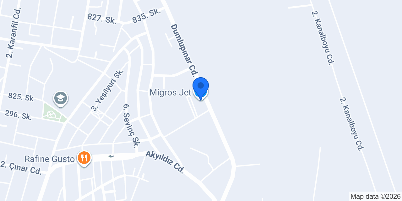 Migros Jet konumu